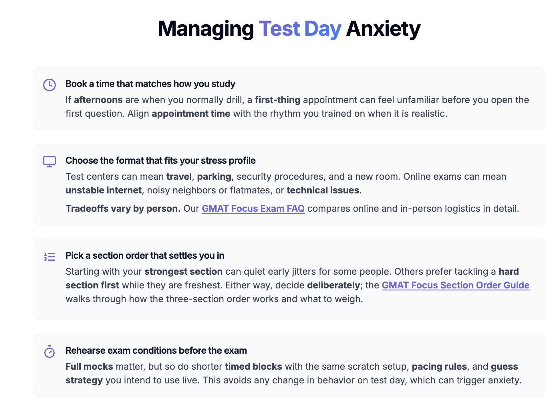 Managing GMAT prep stress and test anxiety