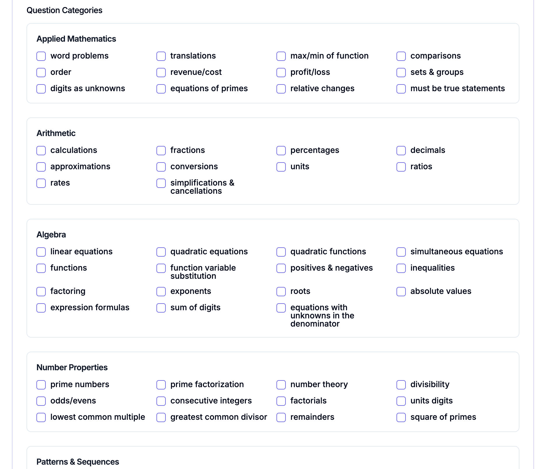 Infinite Practice Questions